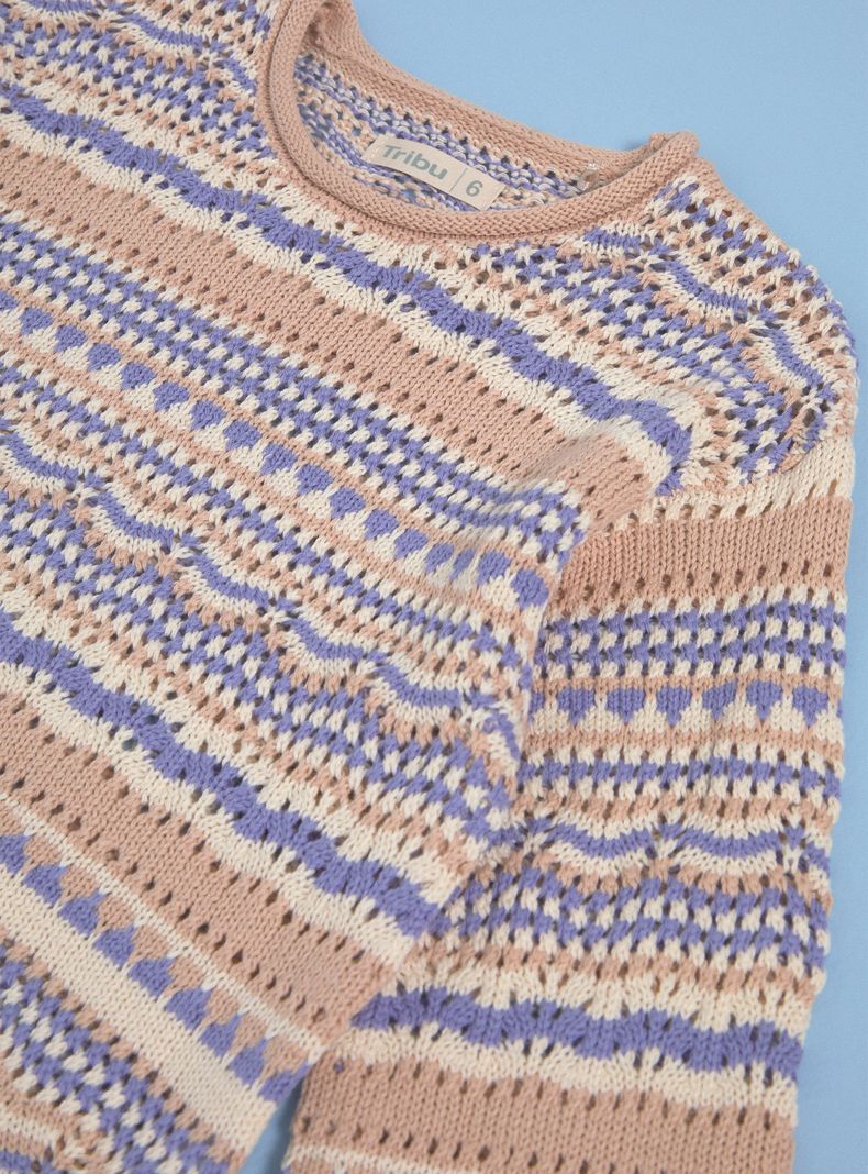 Sweater Multicolor Punto Rayas-4