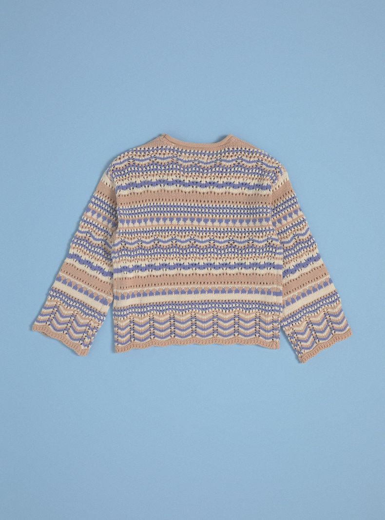 Sweater Multicolor Punto Rayas-3
