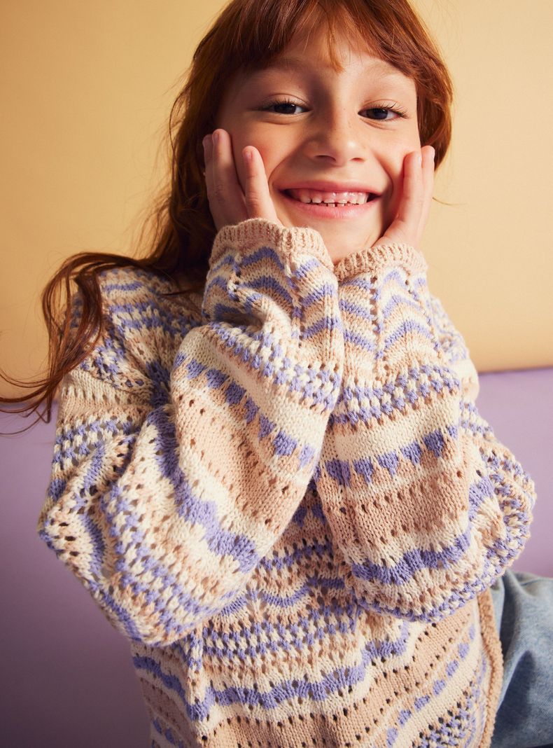 Sweater Multicolor Punto Rayas-1