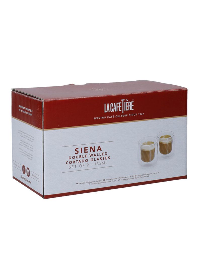 Set 2 Tazas Cortado Doble Pared 135 ml-2