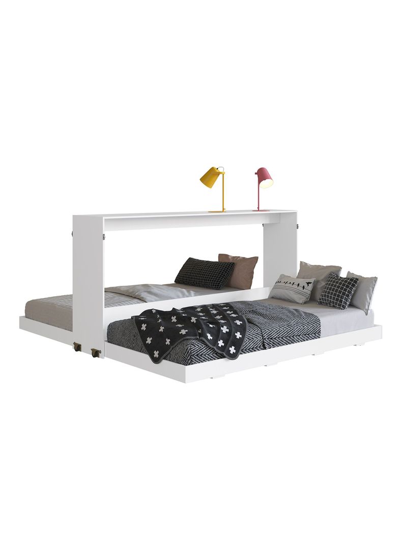 Cama Doble Plegable Horizontal 1 Plaza Phoenix Nogal