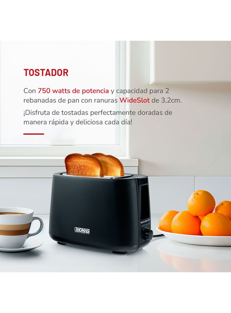 Tostador Eléctrico 2 Rebanadas TH-117-7