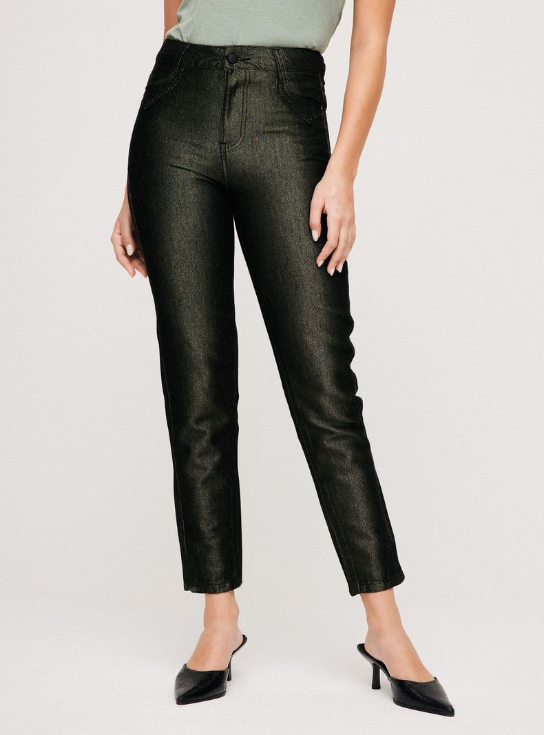 Jeans Metalizado con Aplicaciones-0