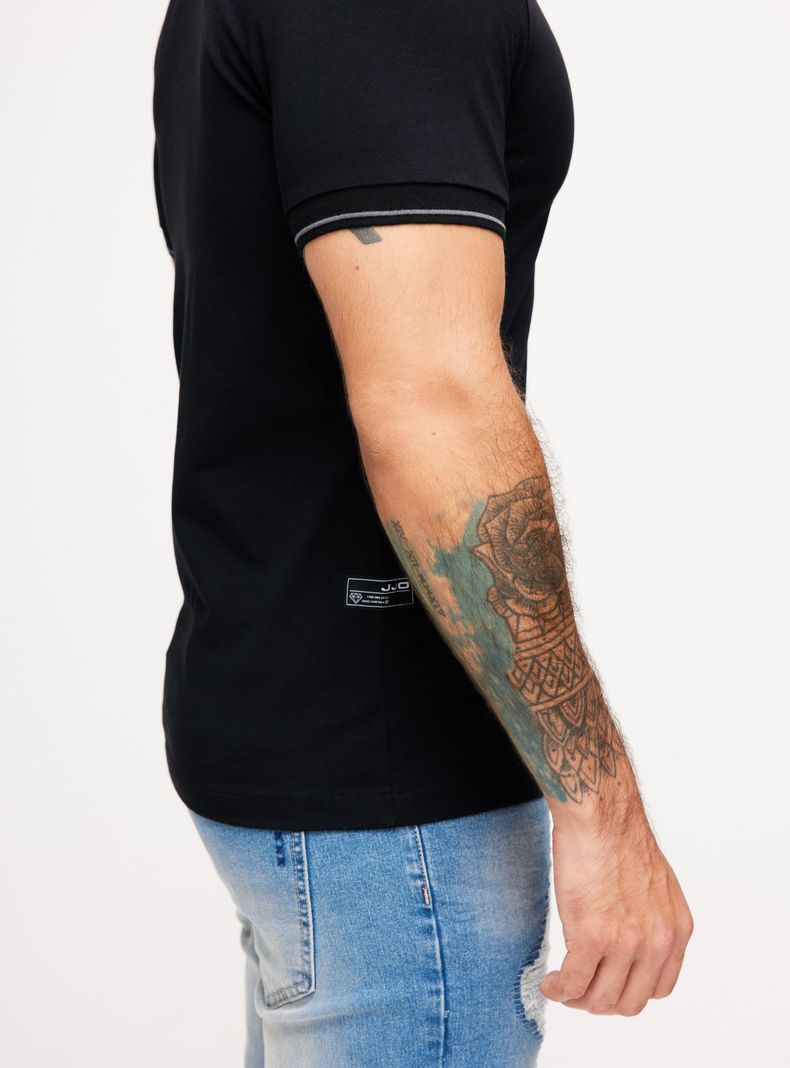 Polera Cuello Polo Logo en Pieza Botones-3