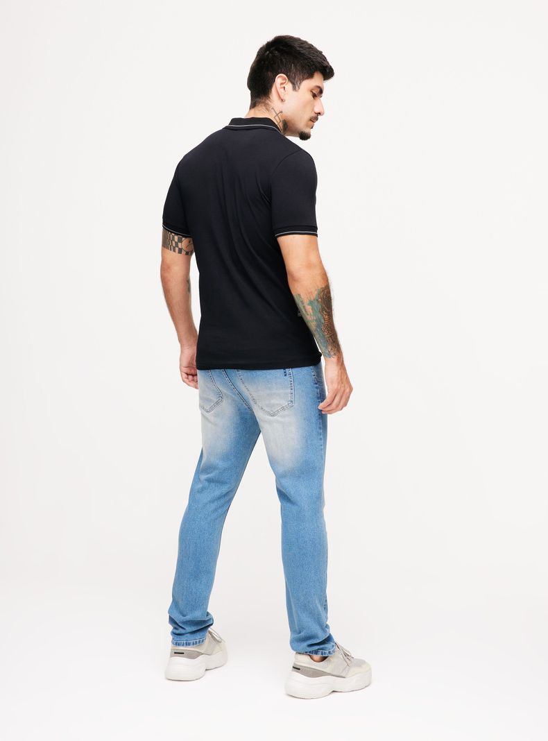 Polera Cuello Polo Logo en Pieza Botones-5