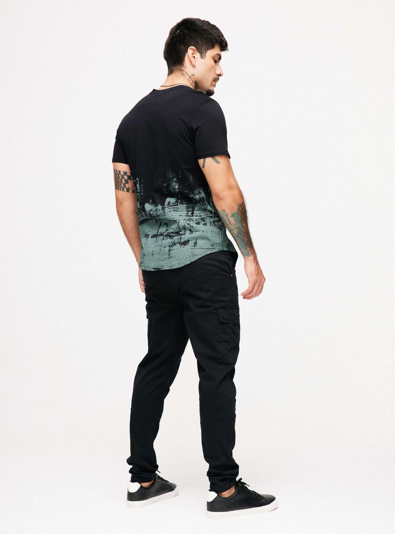 Pantalón Bolsillos Cargo Tela Lavada Tacto Suave-5