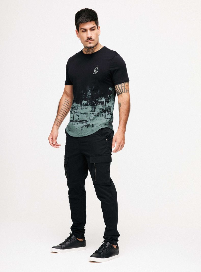Pantalón Bolsillos Cargo Tela Lavada Tacto Suave-4