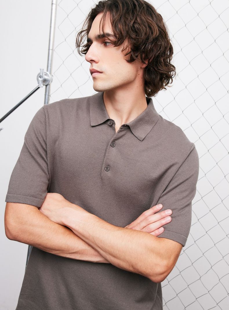 Polera Tejida con Cuello Polo-2
