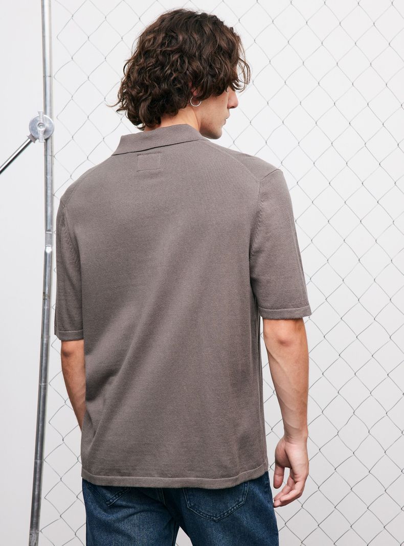 Polera Tejida con Cuello Polo-1