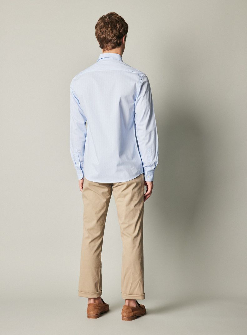 Camisa Manga Larga Oxford Rayada-5