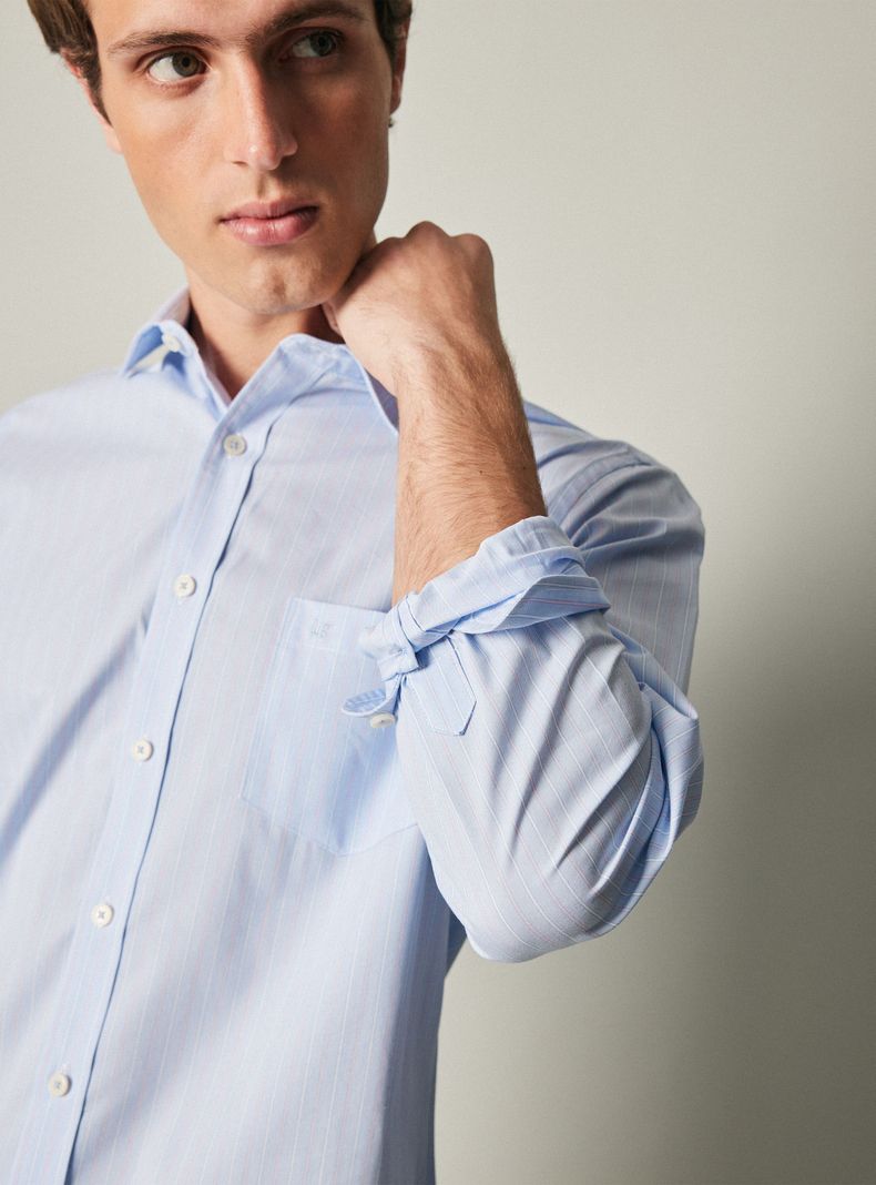 Camisa Manga Larga Oxford Rayada-2