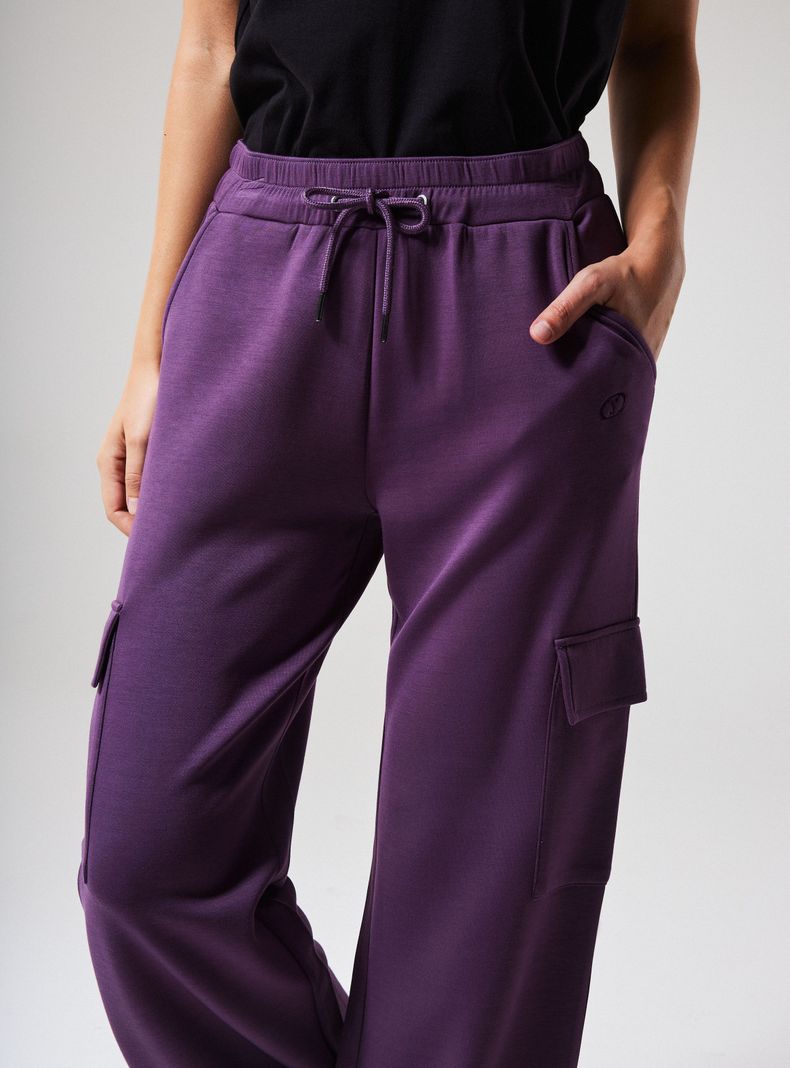 Pantalón Tela Fluida Bolsillos Cargo-2