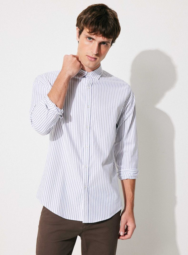 Camisa Rayada Oxford-0