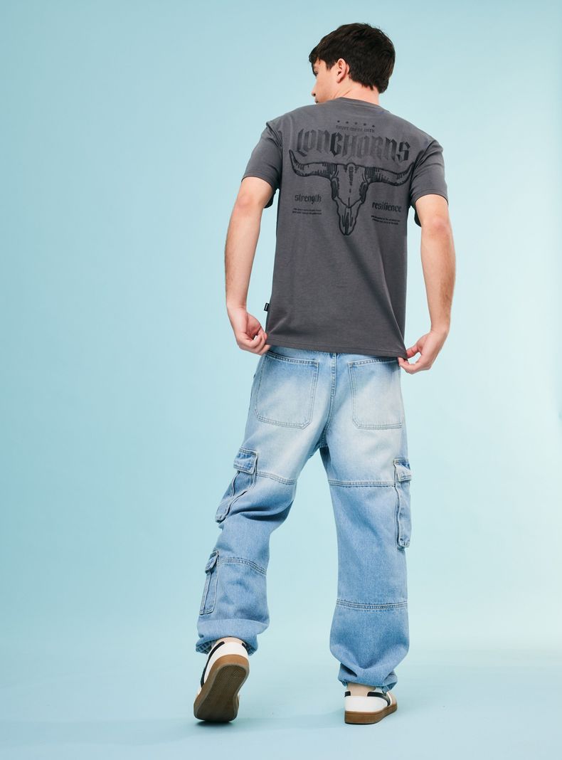 Polera Estampada En Espalda Manga Corta-5