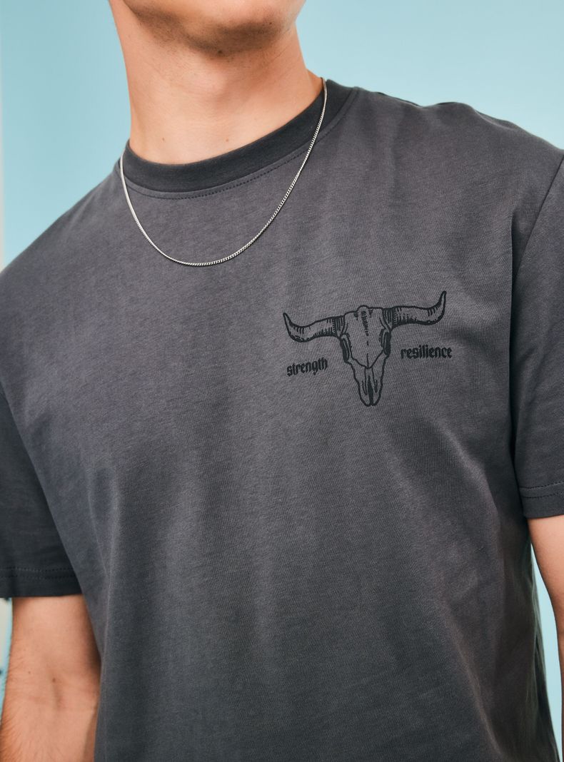 Polera Estampada En Espalda Manga Corta-3