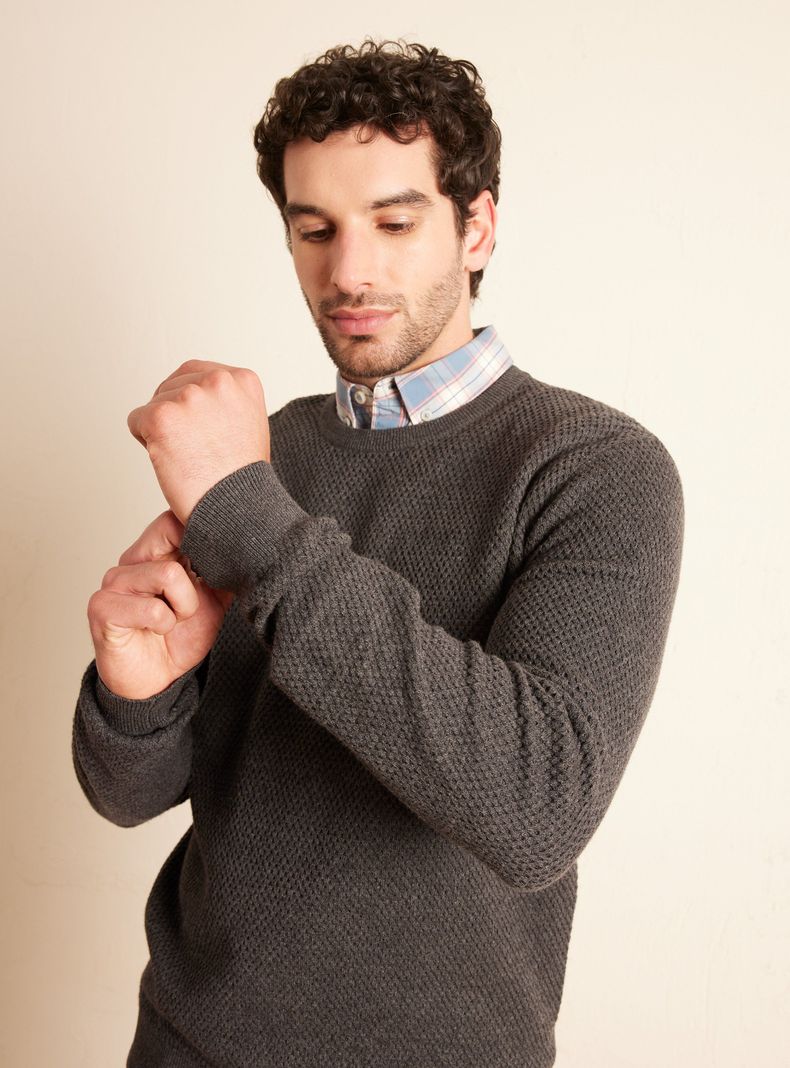 Sweater Crew Neck Texturado-2