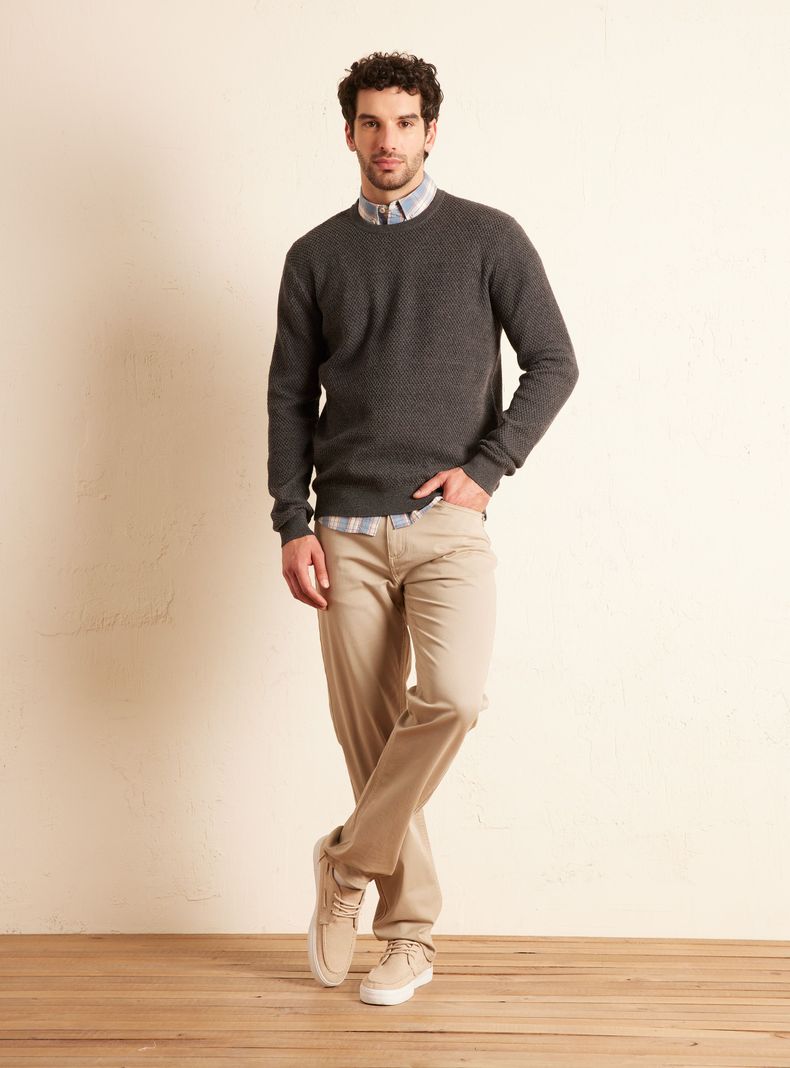 Sweater Crew Neck Texturado-4