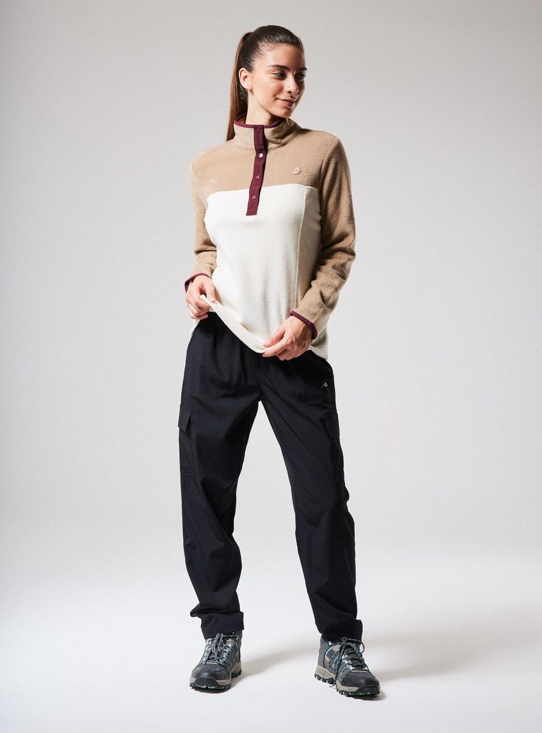 Polar Color Block Cuello Alto Botones De Snap-4