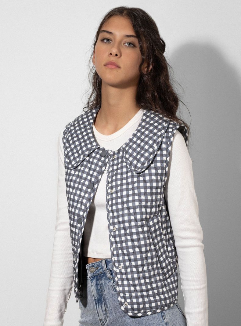 Chaqueta Quilted Vest Vichy-1