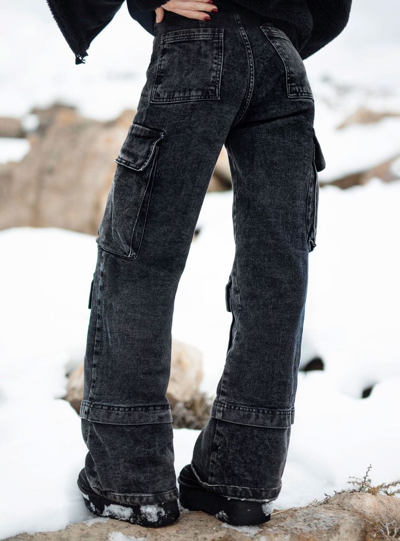 Jeans Pants Cargo Bolsillo-1