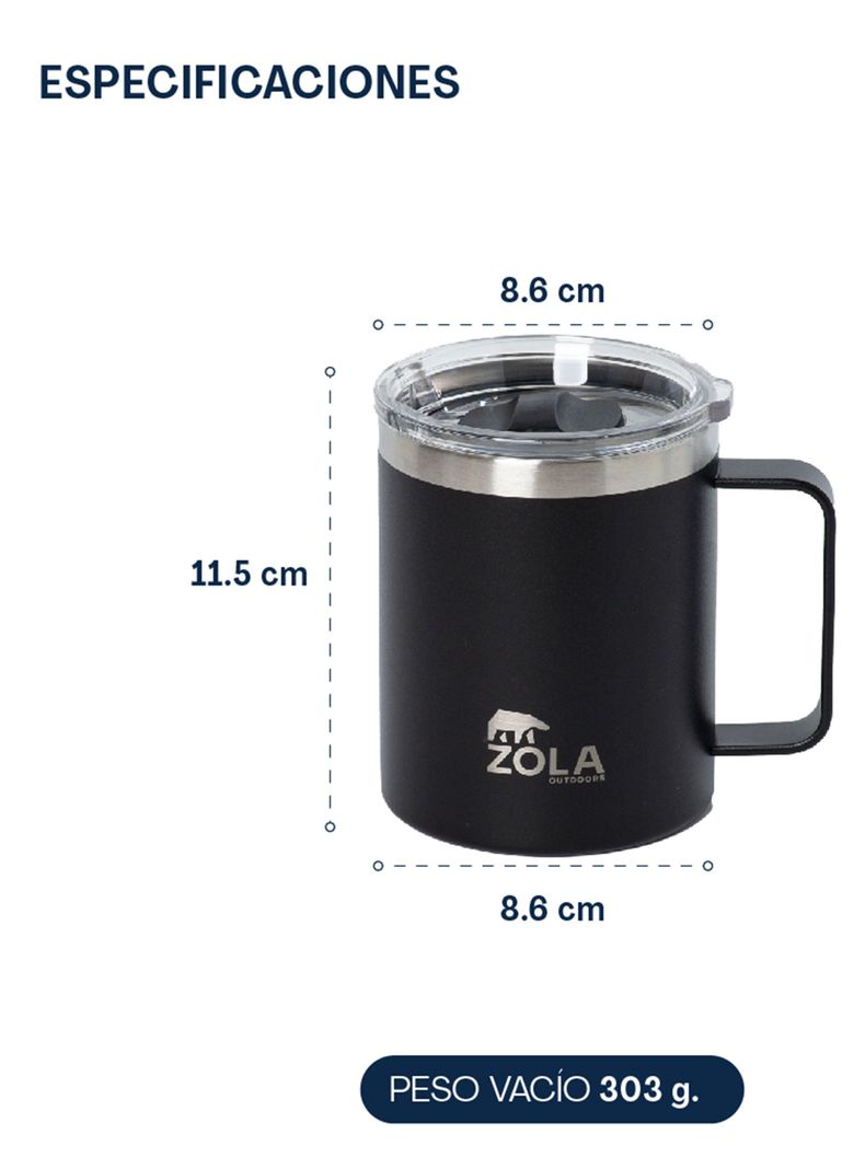 Taza Térmica Campers 350 ml Negro-2