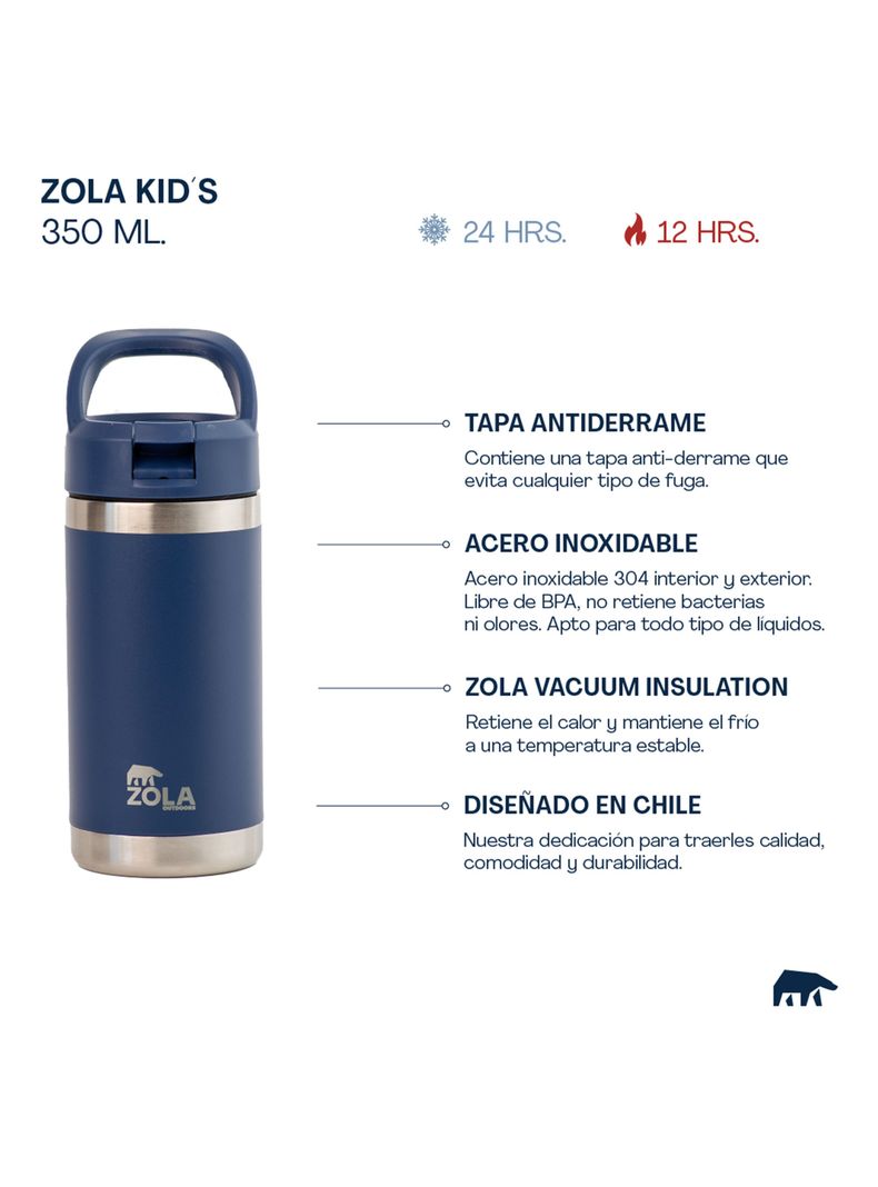 Botella Térmica 350 ml Kids Rosado Pastel-2