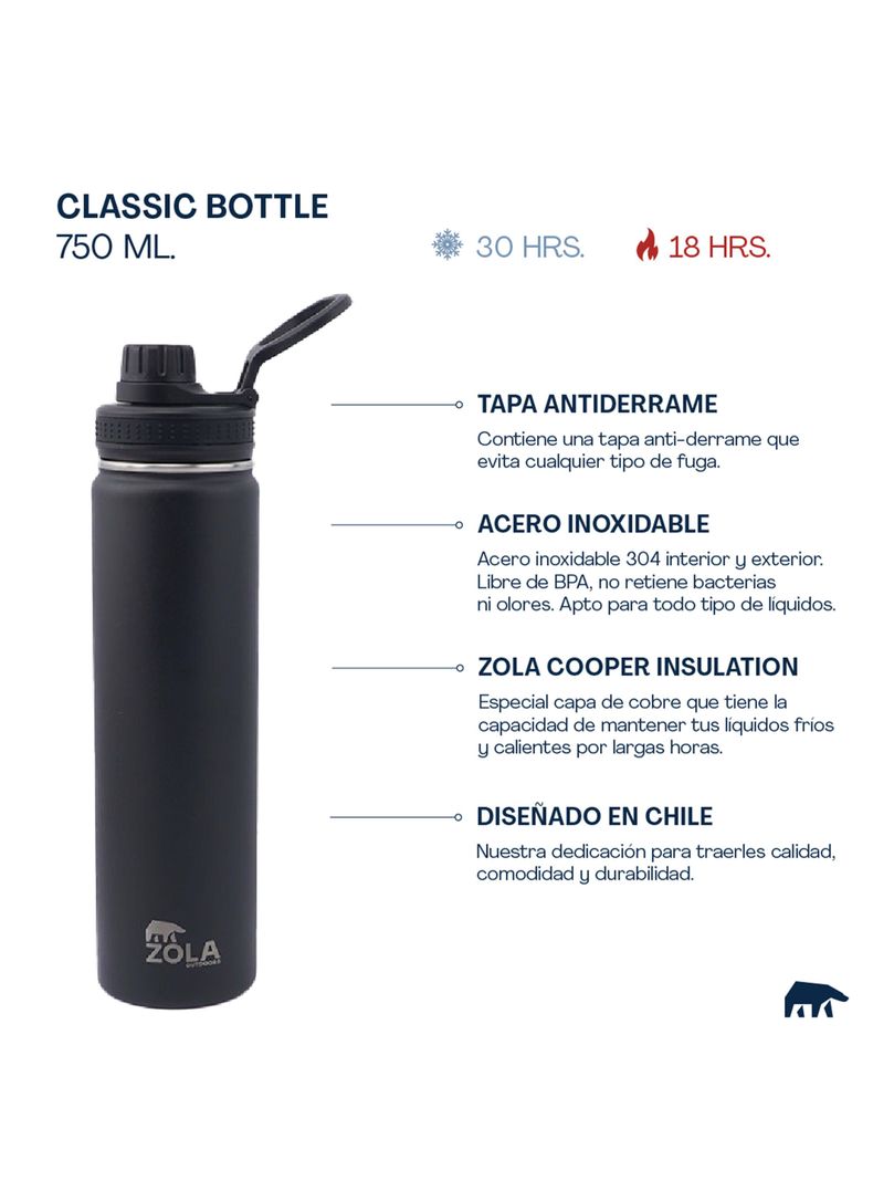Botella Térmica Clásica 750 ml Verde Menta-1
