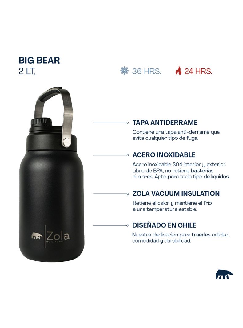Botella Térmica Big Bear 2 Litros Blanco-1
