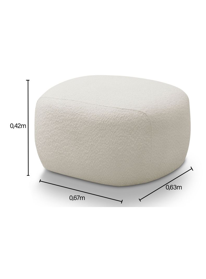 Pouf Chandon 63x67 cm Beige-1