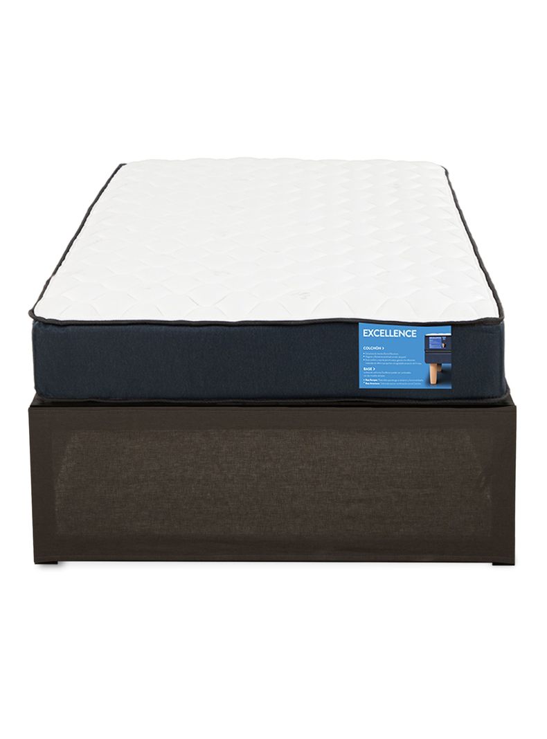 Cama Europea Iron Smart Excellence 1.5 Plazas + Faldón-2