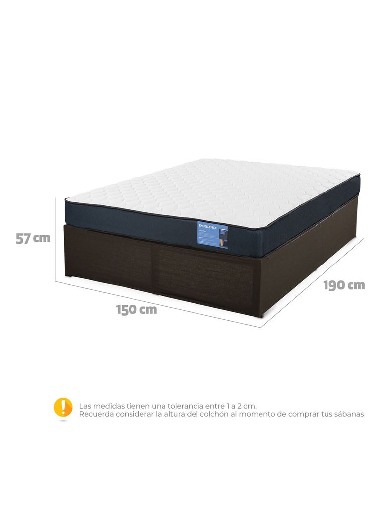 Cama Europea Iron Smart Excellence 2 Plazas + Faldón-1