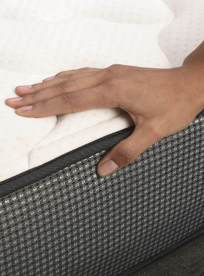 Cama Europea Iron Smart Anatomic 2 Plazas + Respaldo Black + Faldón-4