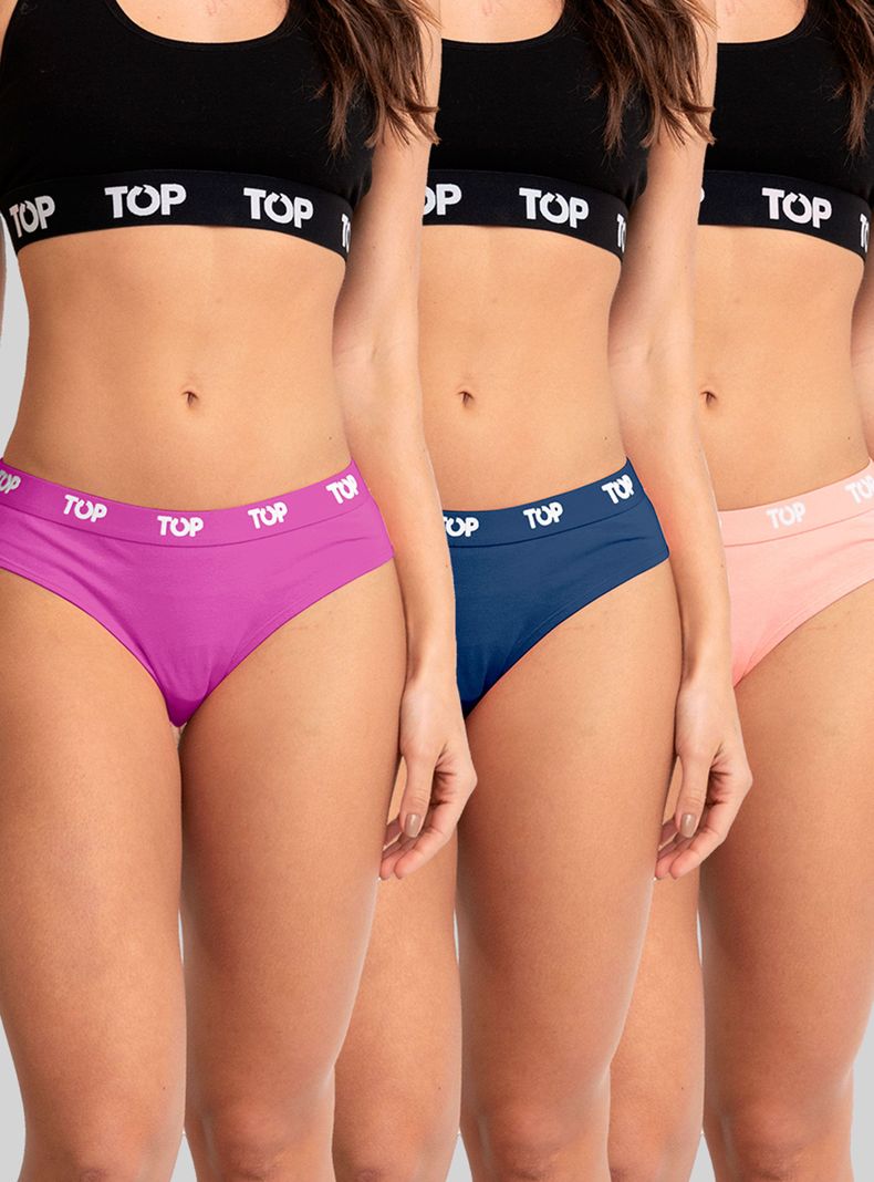 Bikini Algodón Cinta Color-0