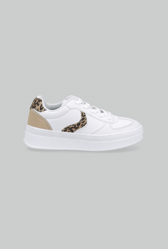 Zapatilla Urbana Animal Print Plataforma Cordón Niña-4