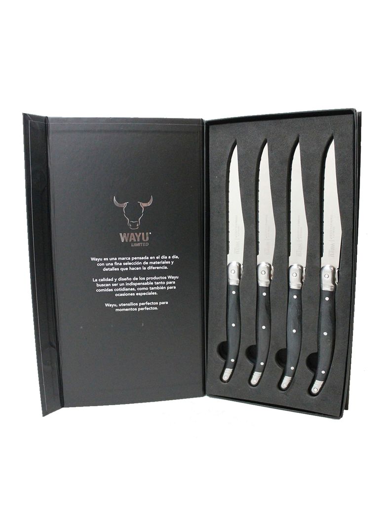 Set Wayu 4 Cuchillos Black Limited