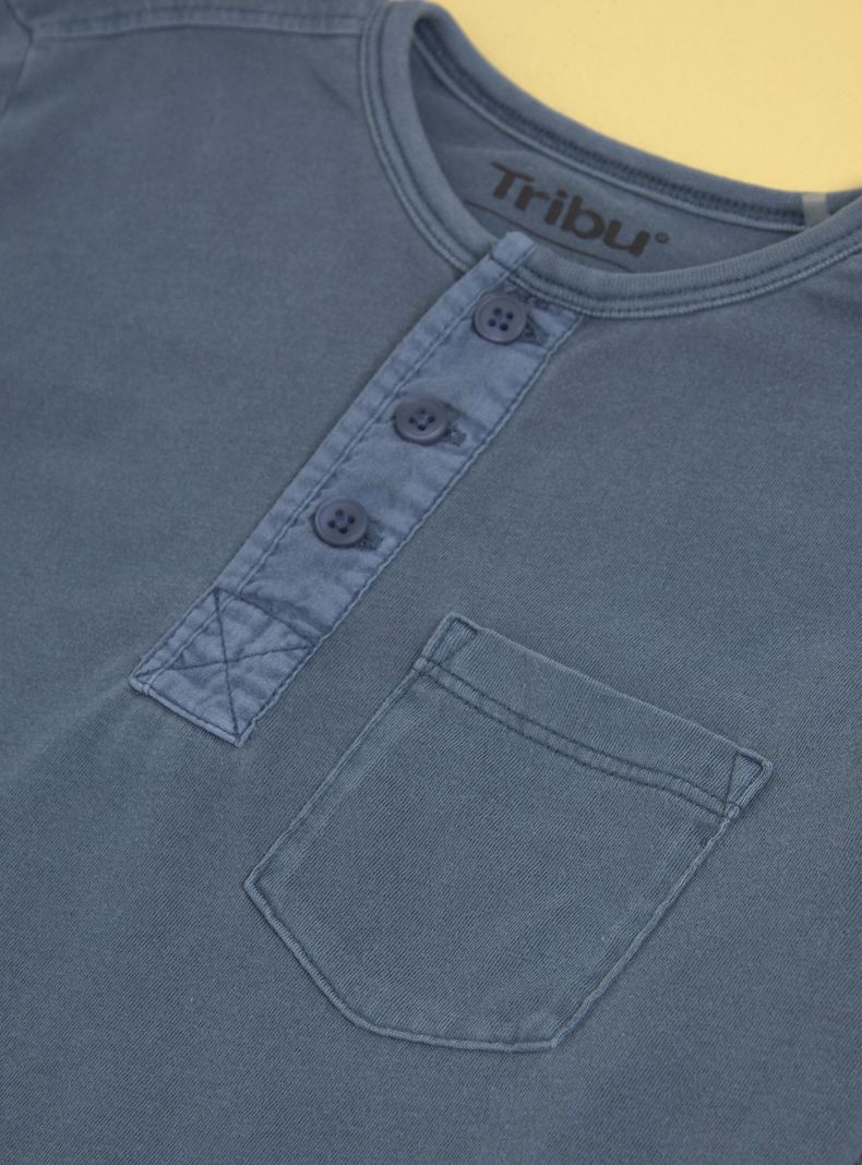 Polera Henley Botones Garment Dyed-4