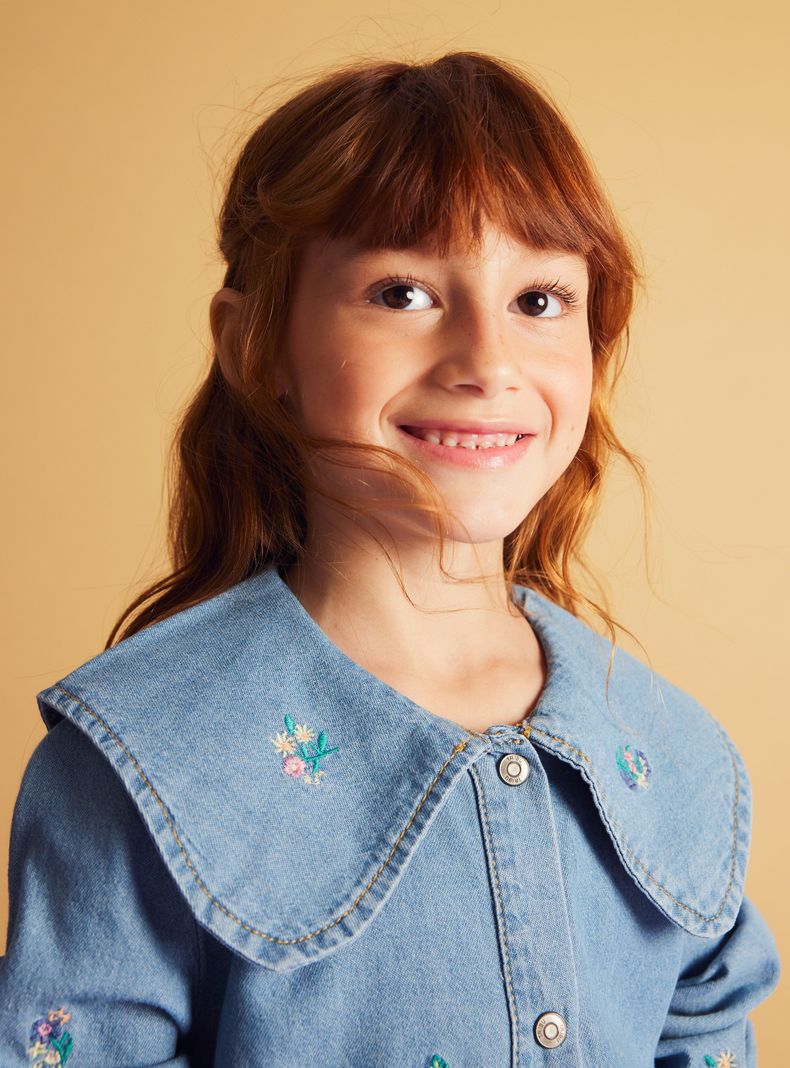 Vestido Denim Full Bordado-1