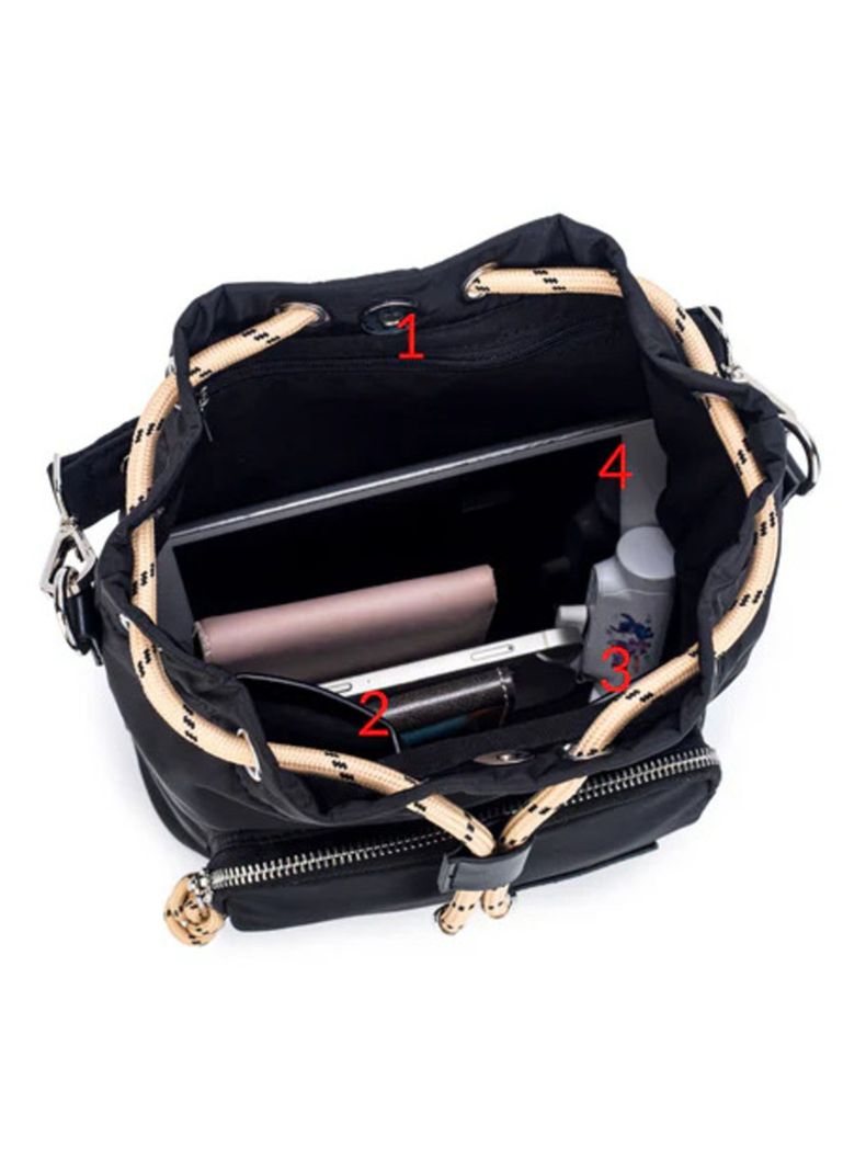 Cartera Bucket Rope Black-3