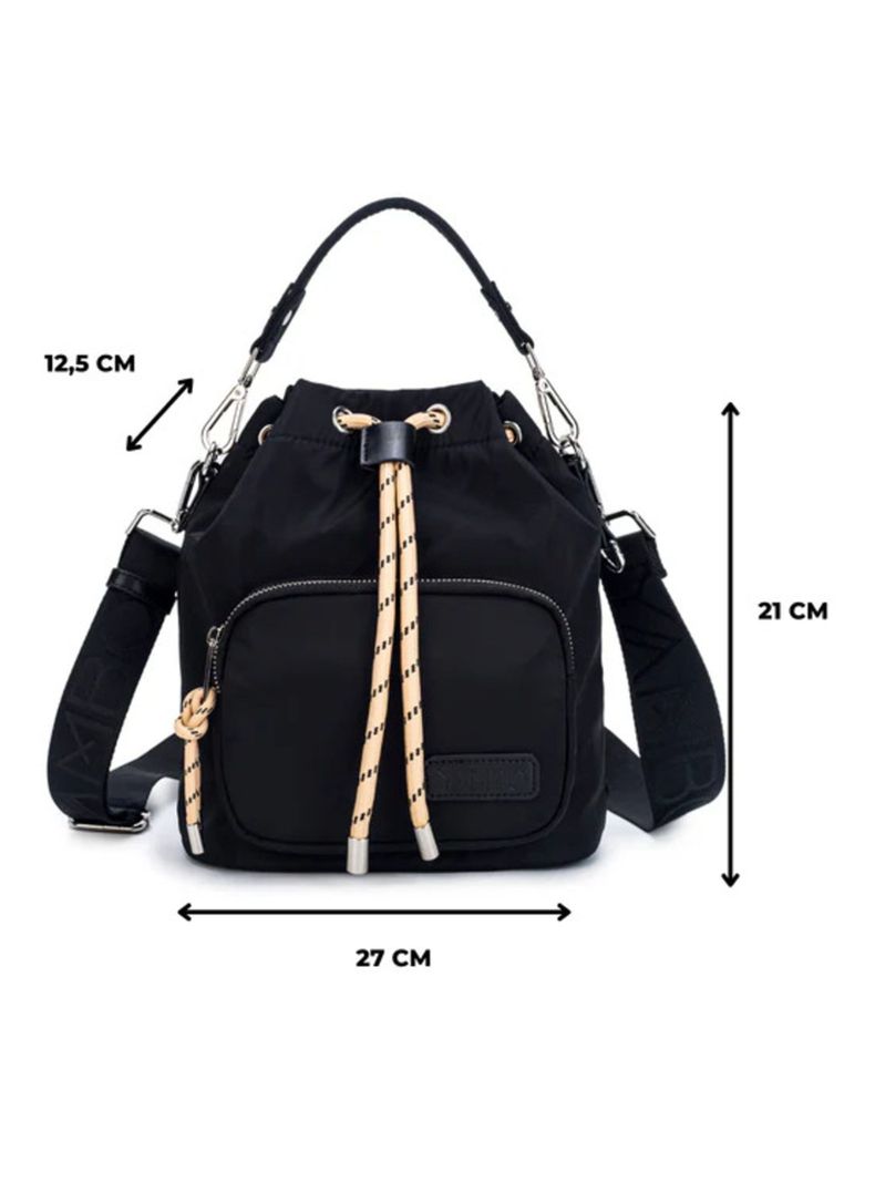 Cartera Bucket Rope Black-1