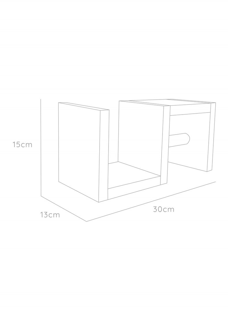 Repisa de Baño Mila con Portapapel-1
