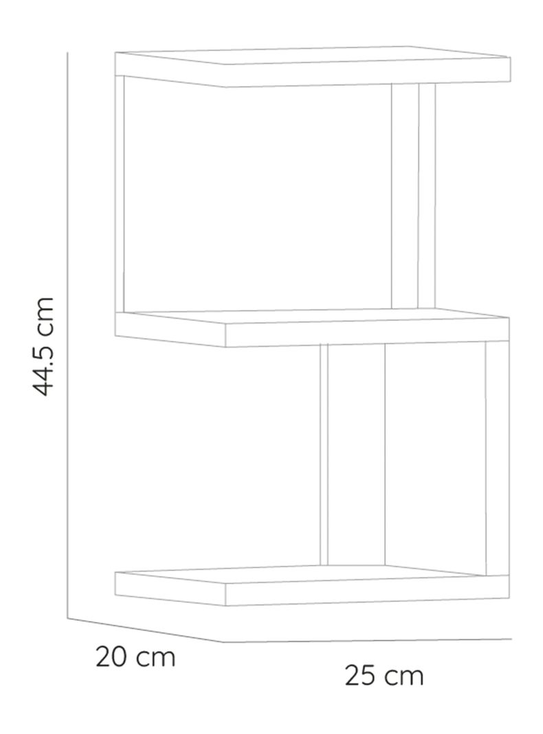 Repisa Índigo 2 Niveles Bicolor-1