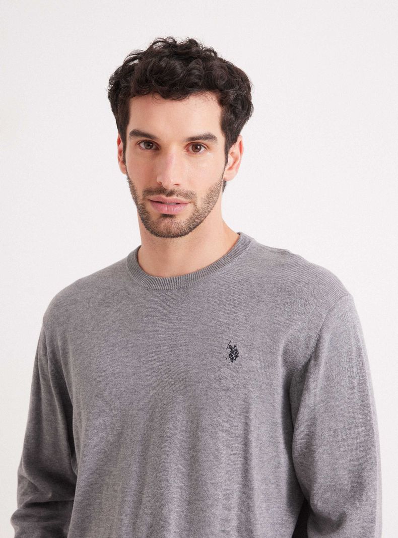 Sweater Diseño Básico Cuello Redondo-2