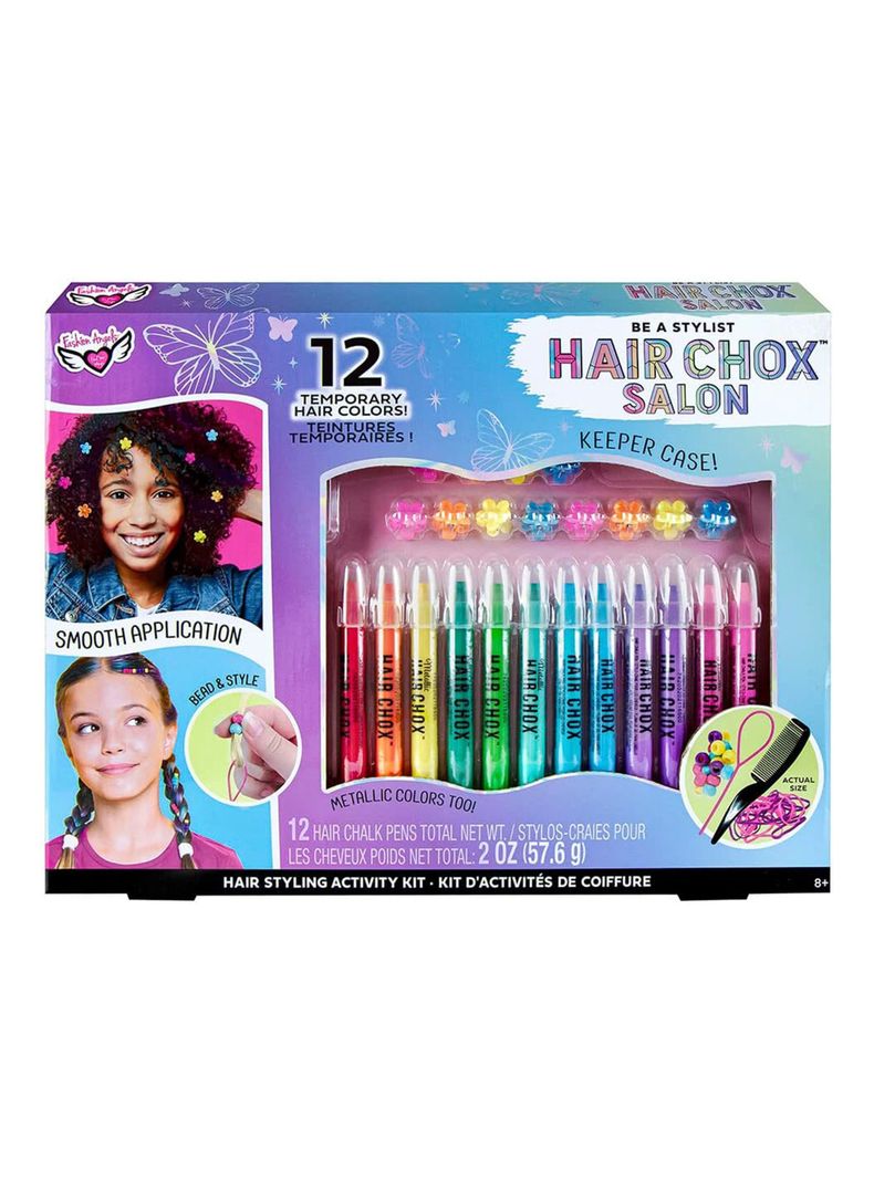 Set para Colorear y Decorar el Cabello con 12 Colores-0