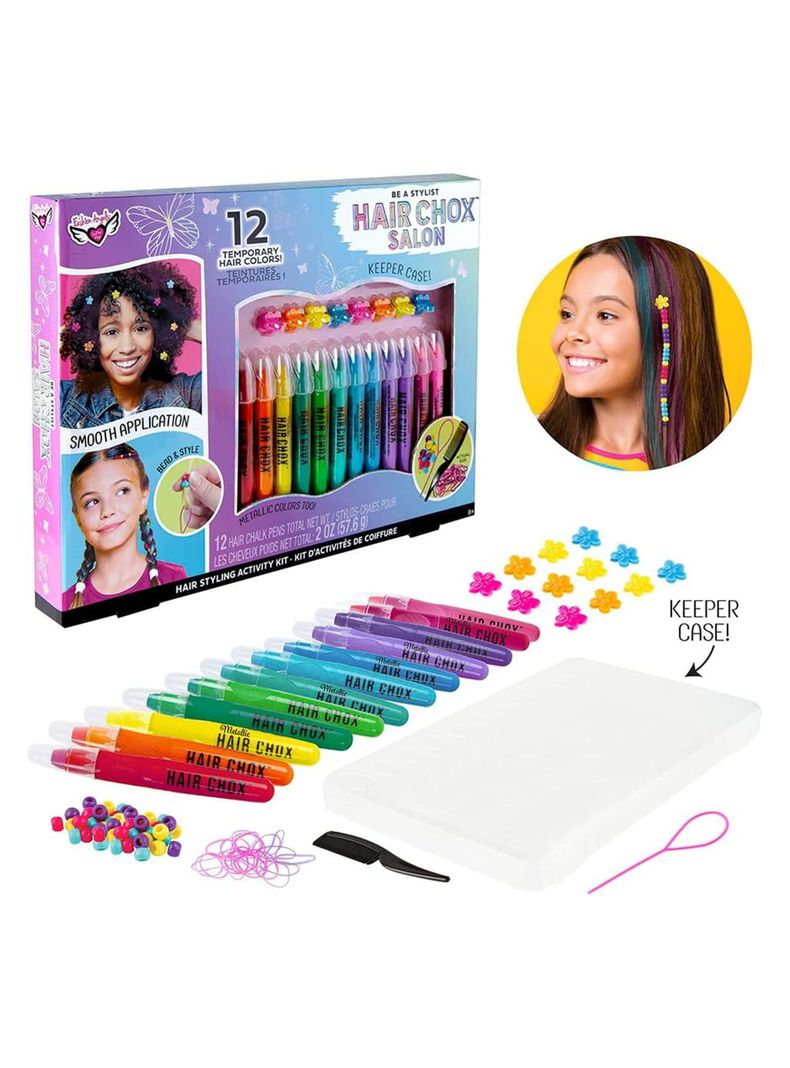 Set para Colorear y Decorar el Cabello con 12 Colores-1