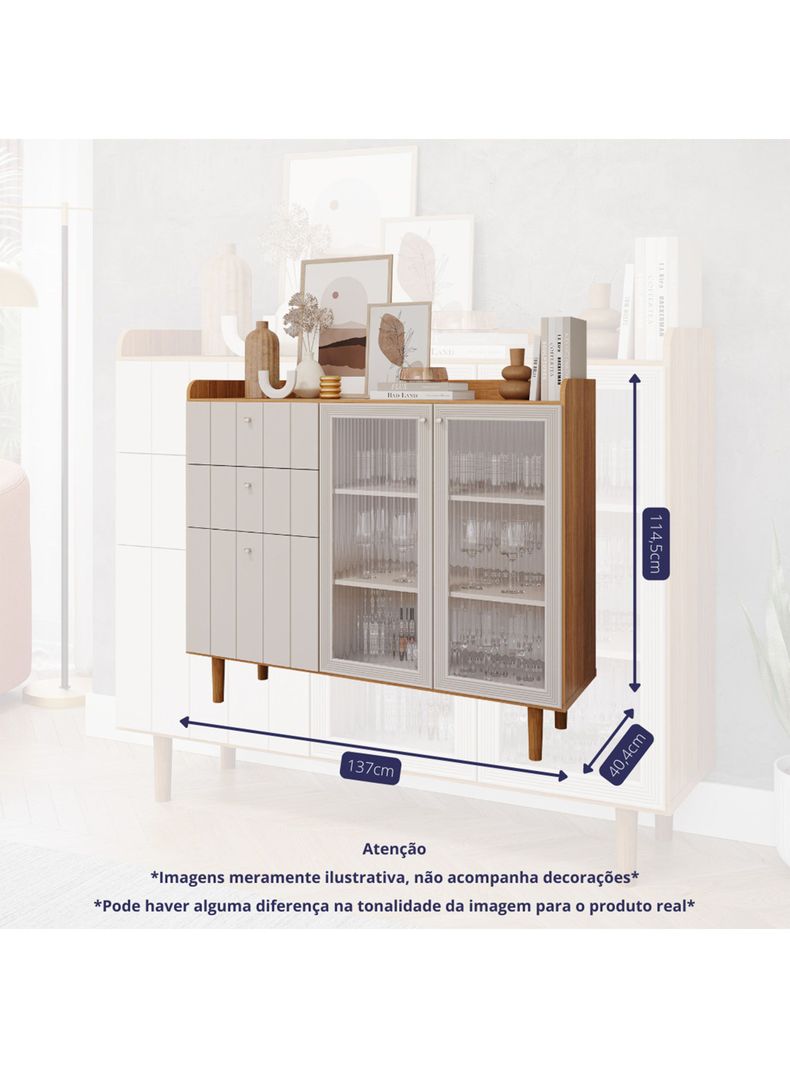 Buffet Lena Off White Natural-1