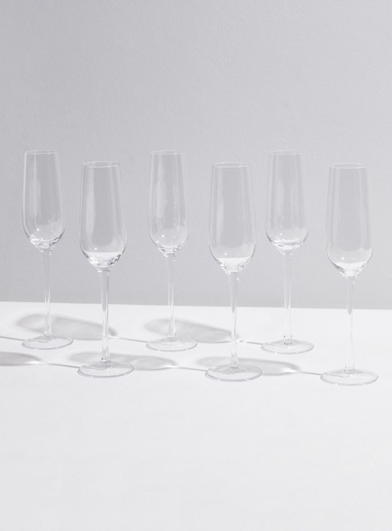 Set 6 Copas Champaña Clear 200 ml-0