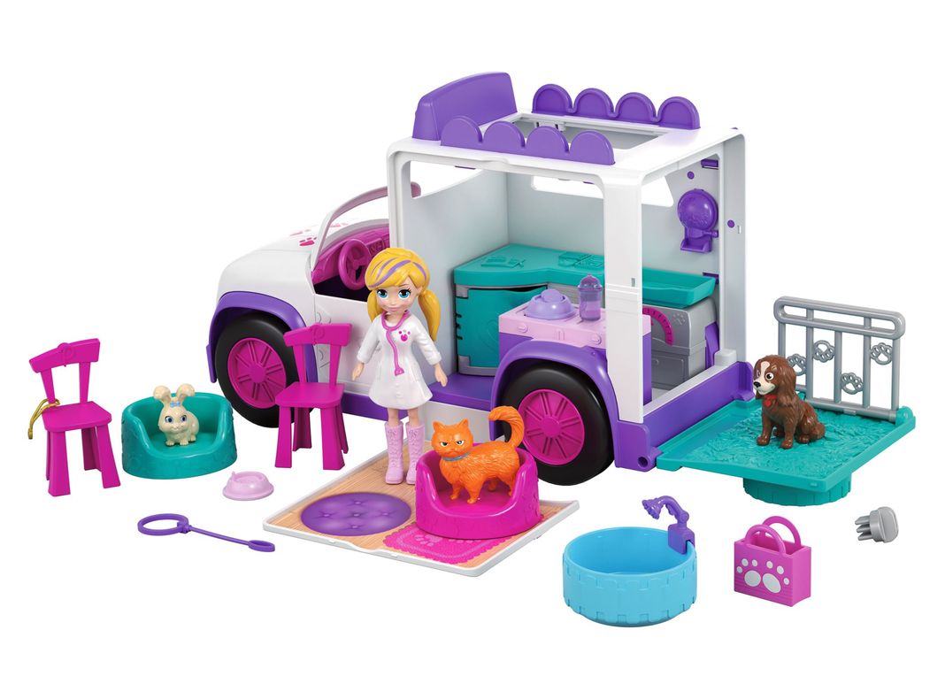Set de Muñecas Hospital Móvil de Animalitos Polly Pocket-2