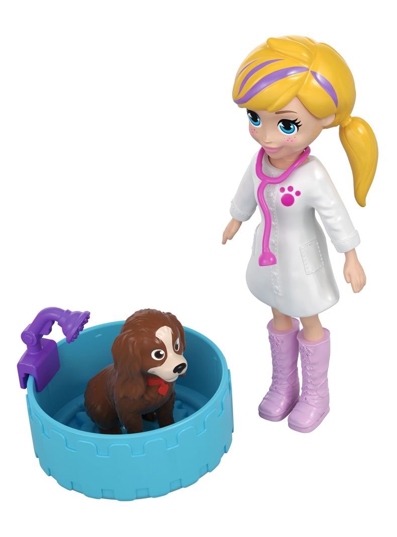 Set de Muñecas Hospital Móvil de Animalitos Polly Pocket-0