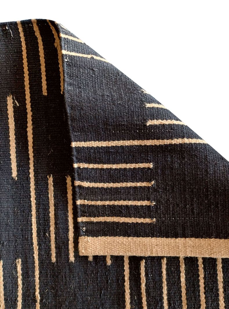 Bajada de Cama Nepal 60x90 cm Negro-2