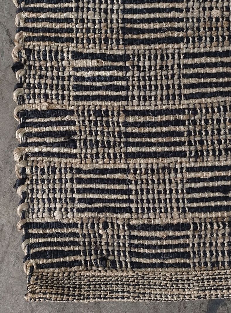 Alfombra Yute Tibet 160x230 cm Negro-1